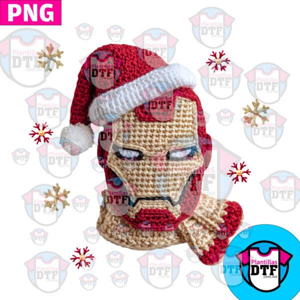 IRONMAN BORDADO CROCHE PNG DTF