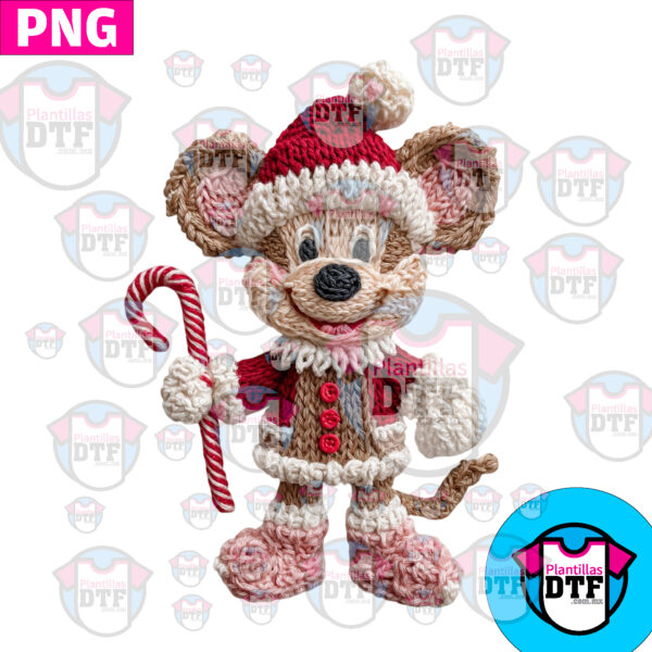 MICKEY MOUSE EFECTO BORDADO CROCHE PNG